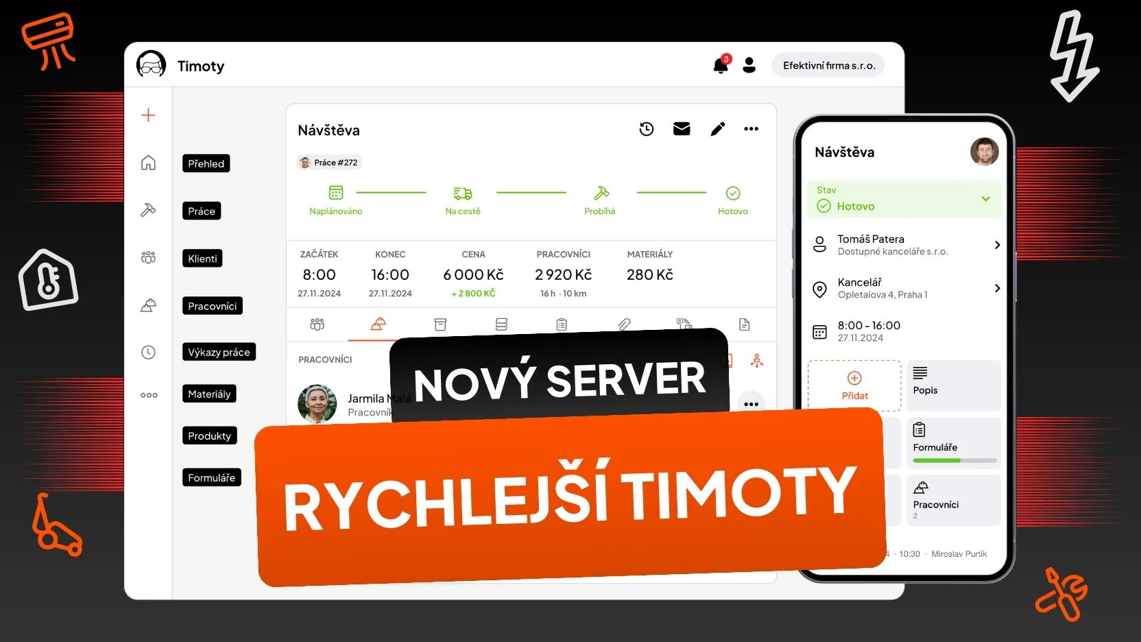 Timoty - nový server