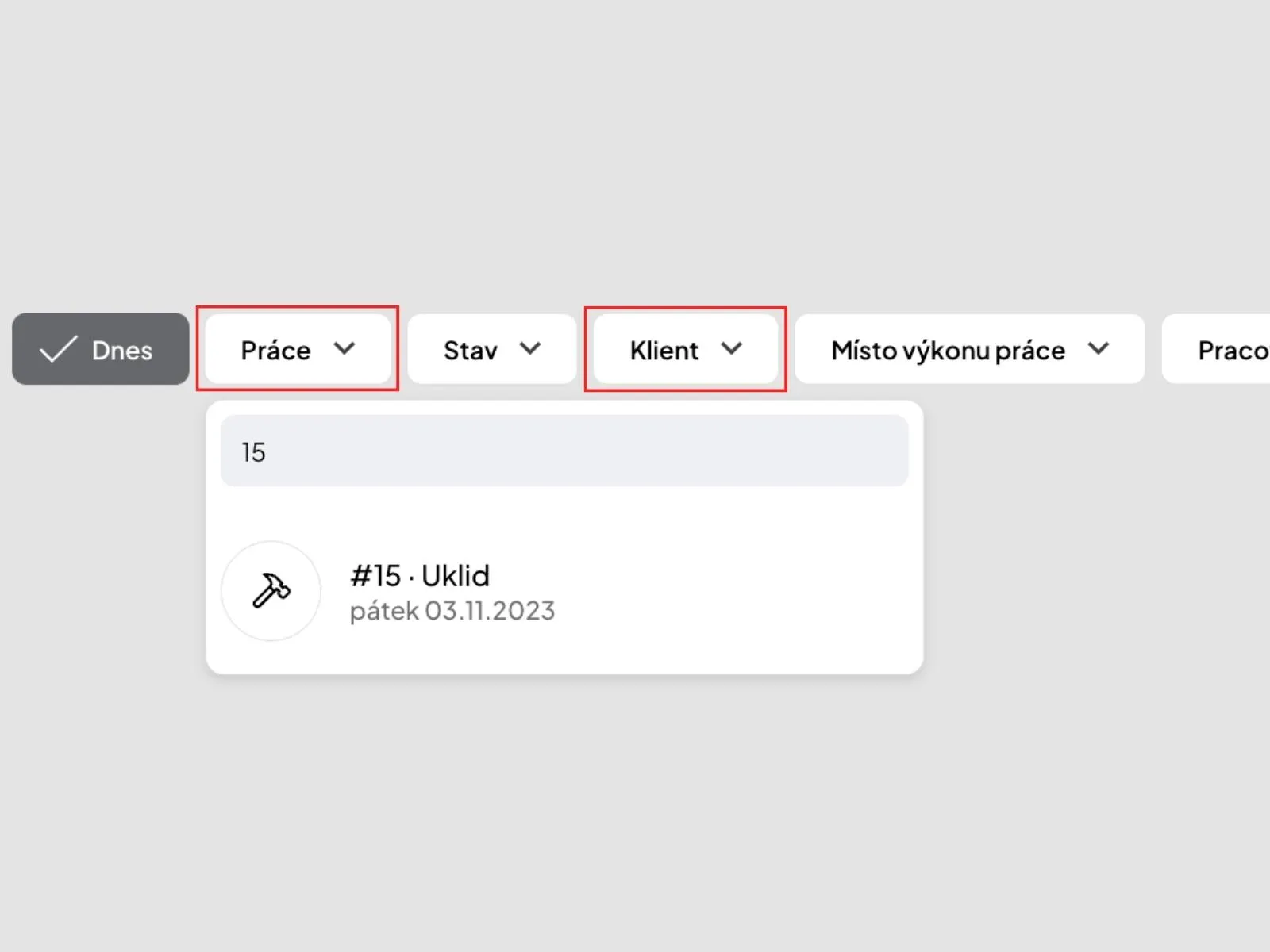 Rozšířená filtr prací Timoty program